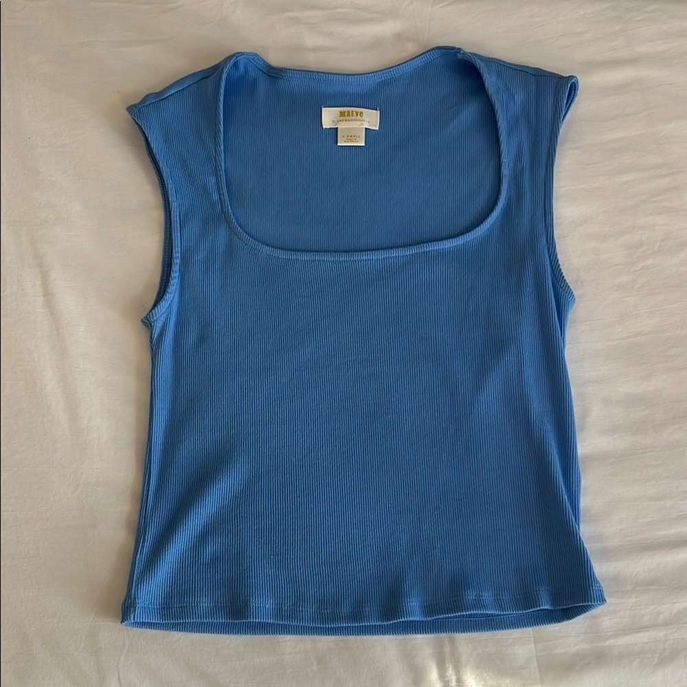 Maeve Anthropologie size XS blue sleeveless shirt